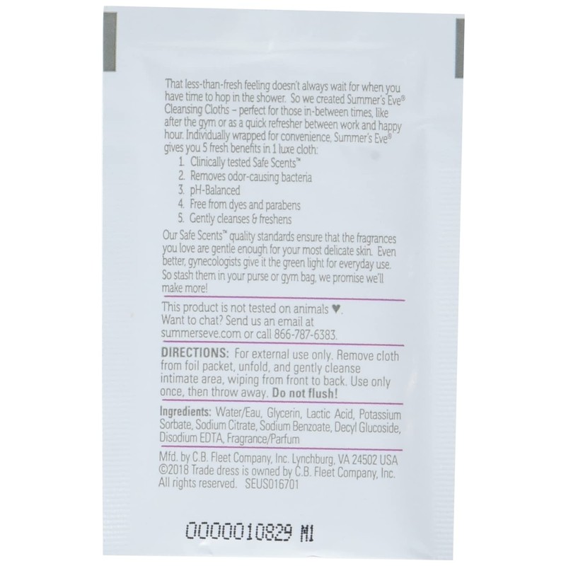 Summers Eve Sensitive Cloths