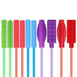 AWSOLAR 10 Pcs Pencil Chew Topper Sensory, Chewable Pen Toppers ADHD Tools for Kids Autism Sensory Autism