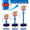 LAO XUE Toddler Basketball Hoop Set,Adjustable Kids Basketball Goal