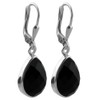 I-be, 394424 k KB Black Onyx Gemstone Drop Earrings Faceted