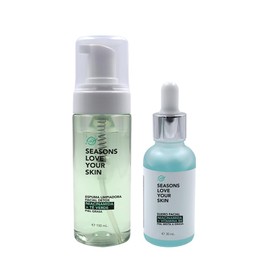 Seasons love your skin kit rutina facial control balance niacinamida suero facial + espuma limpiadora