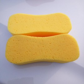 Yellow High-Density Bone Shaped Car Washing Sponge - Soft Cleaning Tool for Car Care, Windows, Furniture and Floors - 21cm x 12cm x 5.5 cm