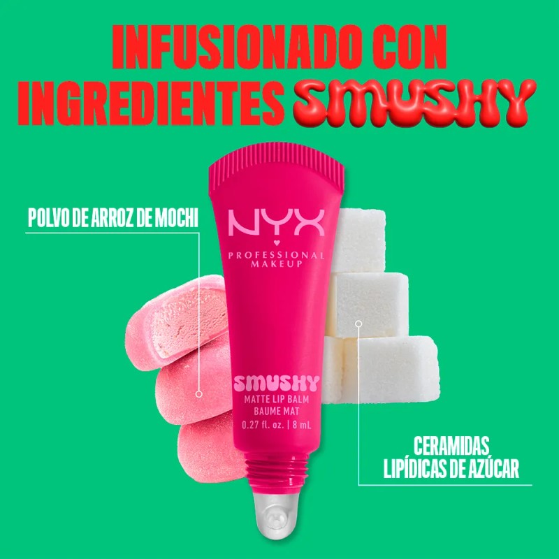 Bálsamo Labial Smushy Matte De Nyx Professional Makeup Shes Serving