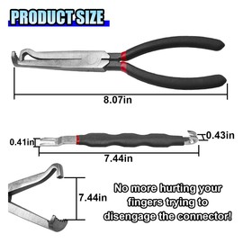 DUSCOKE 37960 Electrical Disconnect Pliers, 13120 Automotive Electrical Connector Separator, Spark Plug Disassembly Pliers Car Terminal Removal Tool, Fuel Line Petrol Clip Pipe Plier Tool Kit (Black)