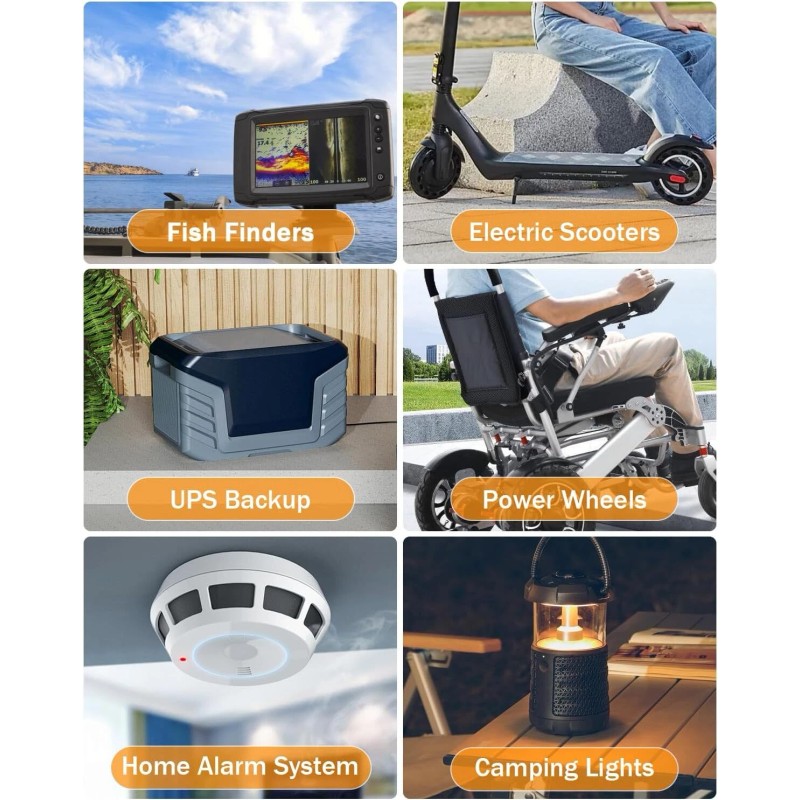 PUJIMAX Lifepo4 Lithium Battery 6V 6Ah 2000+ Cycles Rechargeable Lithium