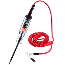 WINAMOO Automotive Test Light 5-90V Digital LED Circuit Tester with Voltage Display, Auto Bidirectional Light Tester, Electrical Voltage Tester with Extended Spring Wire & Probe for Car/RV/Vehicles
