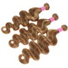 Honey Blonde Highlight Body Wave Bundles 100% Unprocessed Brazilian Virgin