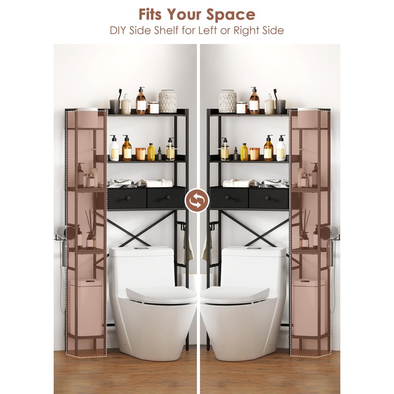 Suuiwau Over The Toilet Storage with 2 Drawers - 7
