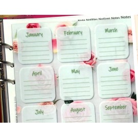 Handmade Important Dates Two Sided Dashboard for use with Filofax A5