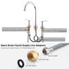 PARLOS High Arc 2-Handle Widespread Roman Tub Faucet with Valve