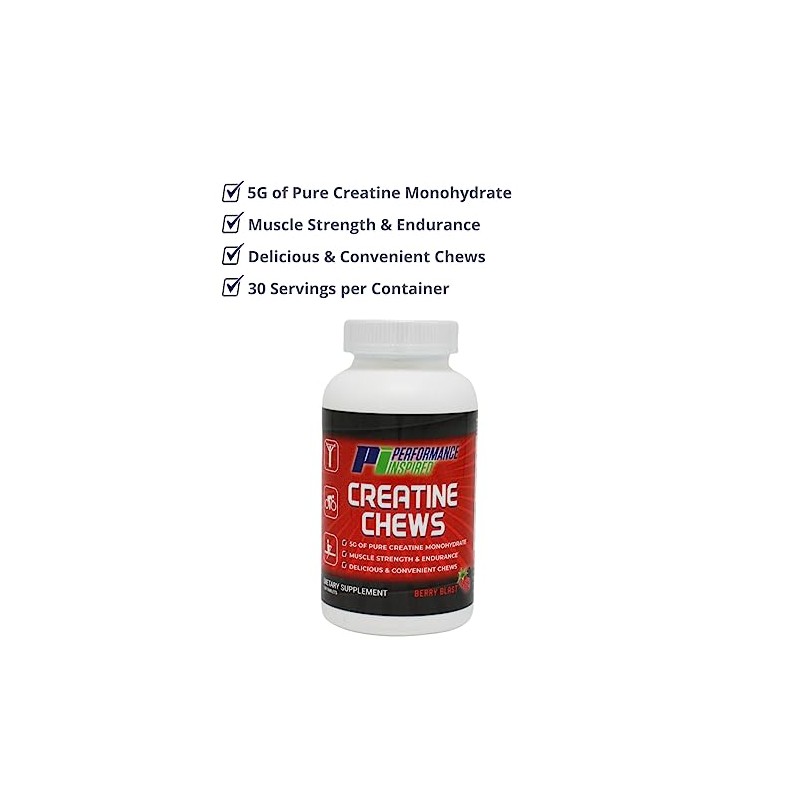 PERFORMANCE INSPIRED PERFORMANCE INSPIRED Nutrition Creatine Chew ?C 5g Creatine