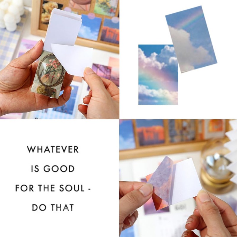 CARPEDIEM Flake Seals, Sky Sunset, Starry Sky, Scenery Collage, Material,