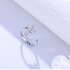 Starchenie Cross Ring 925 Sterling Silver Zircon Ring Christian Ring
