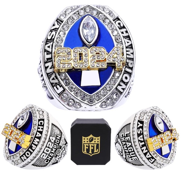 2024 Fantasy Football Championship Ring and Case Fantasy Football Trophy