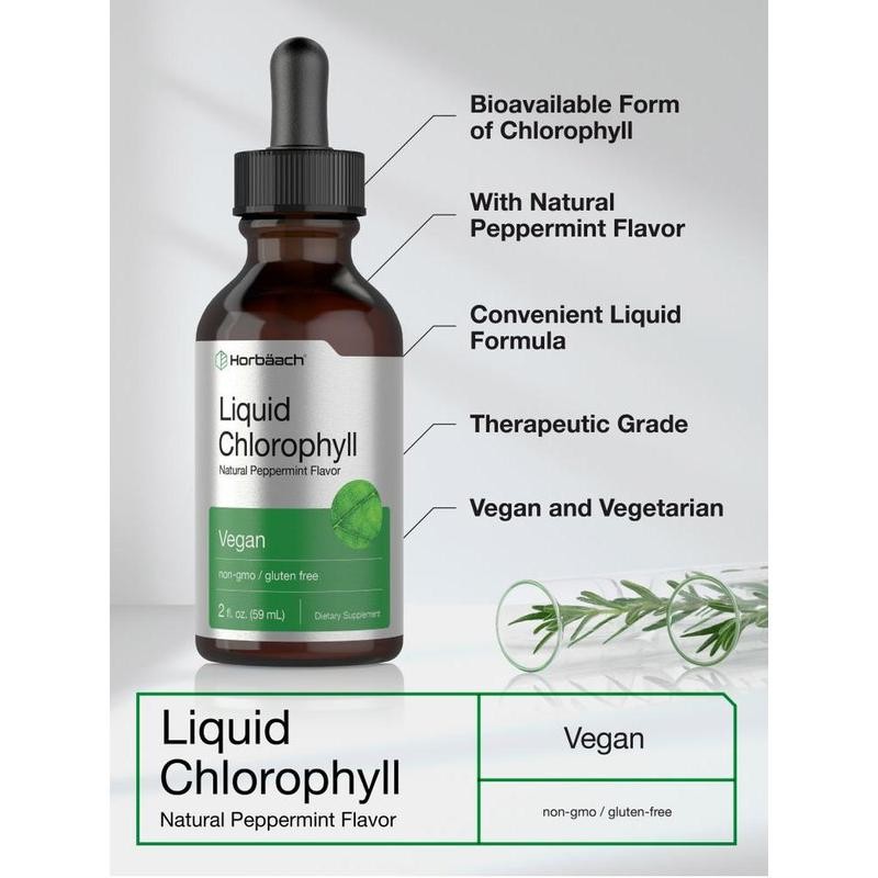 Chlorophyll | 2oz Liquid Drops | Vegan, Non-GMO, and Gluten