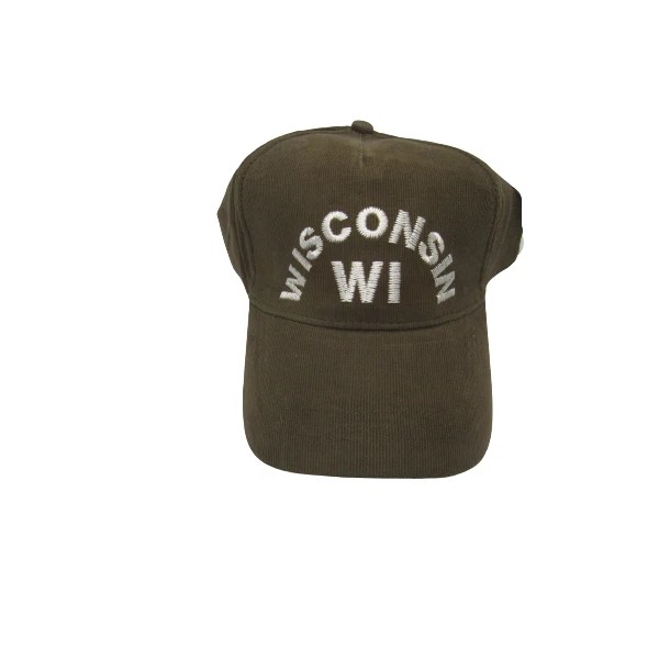 Fahrenheit New Wisconsin WI Mens Size OSFA Brown Corduroy Adjustable