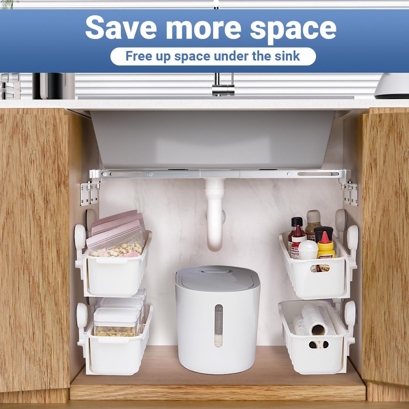 Aukivon Sink Support | Undermount Kitchen Sink Brackets | 20.1-31.5