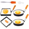 4 Packs Large 4 Inch Sqaure Egg Ring Round Egg