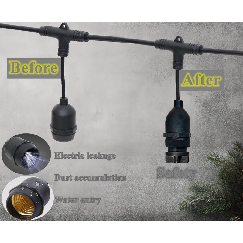 8Pcs Light Socket Safety Cap Plugs,E26 Light Socket Cover Plug,Light