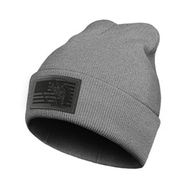 PresPF American Flag Fishing Beanie Hat for Men, Christmas Dad Birthday Beanie Hats Gift for Women Men, Fishing-beanie-grey, One Size