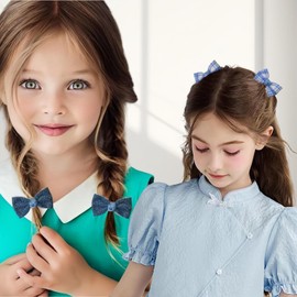 Pack of 20 Baby Hair Scrunchies, Hair Bobbles for Children, Girls, 3.5 cm / 1.37 inches, Elastic, Bow Headband, Ponytail Holder, Hair Accessories for Girls, Children, Toddlers, Baby