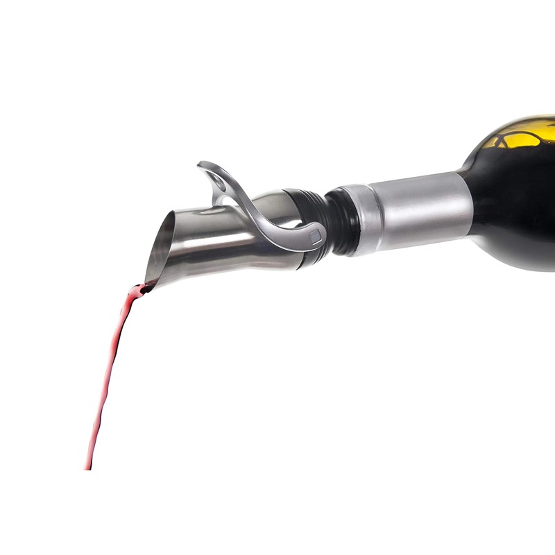 IBILI 695022 ESCANCIADOR DE VINO CON CIERRE, Stainless Steel