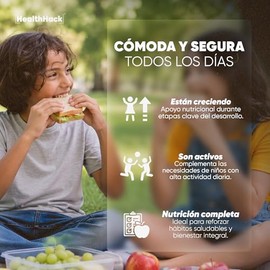 Tiny Giants | Vitaminas para Niños Sin Azucar | Apoyo en Crecimiento | Multivitaminico Infantil con Calcio, Complejo B, Vitamina D, Zinc, Ingredientes Naturales | Health Hack - 60 Capsulas
