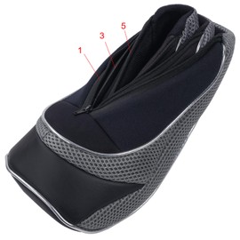 Andux Golf Zipper Club Headcover Zipper Closure Golf Wood Driver Headcover with Zipper Set of 3 for 460cc MT/MG21(Gray)