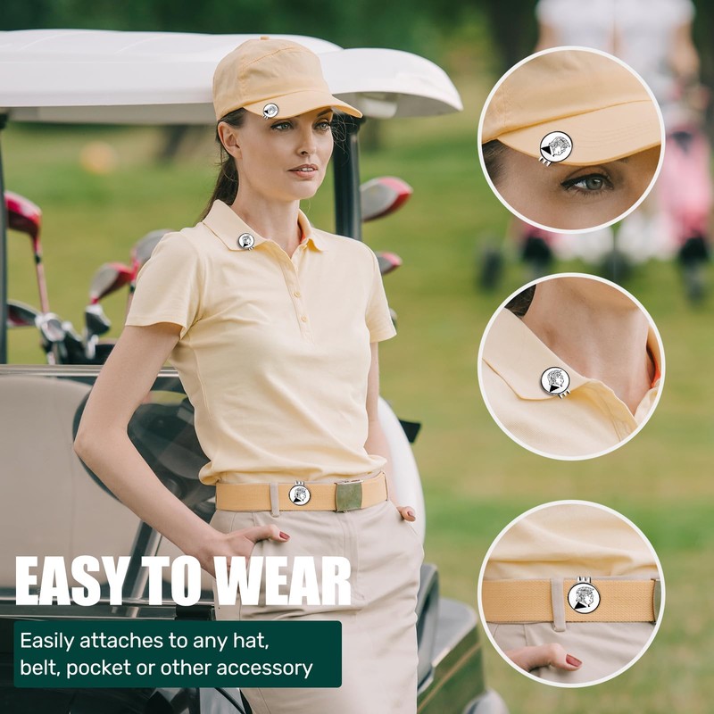 BAIRBRE Funny Golf Ball Marker with Magnetic Hat Clip,Alignment Ball