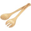 Stadter 800168 Salad Servers Caravan Camping Happiness 2-Piece Set Cherry Wood in Wood Colour Length 35 cm