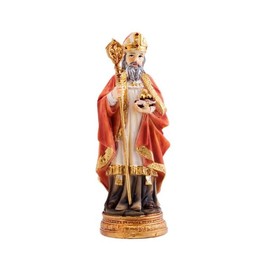 DRW San Nicholas Figurine Hand Painted Resin 12 cm