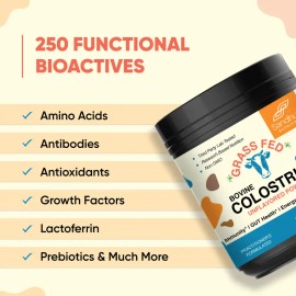 Sandhus Bovine Colostrum Powder – Digestive & Immune Health Supplement – Natural Gut Support – 0.28 lbs Edible Daily Wellness Formula