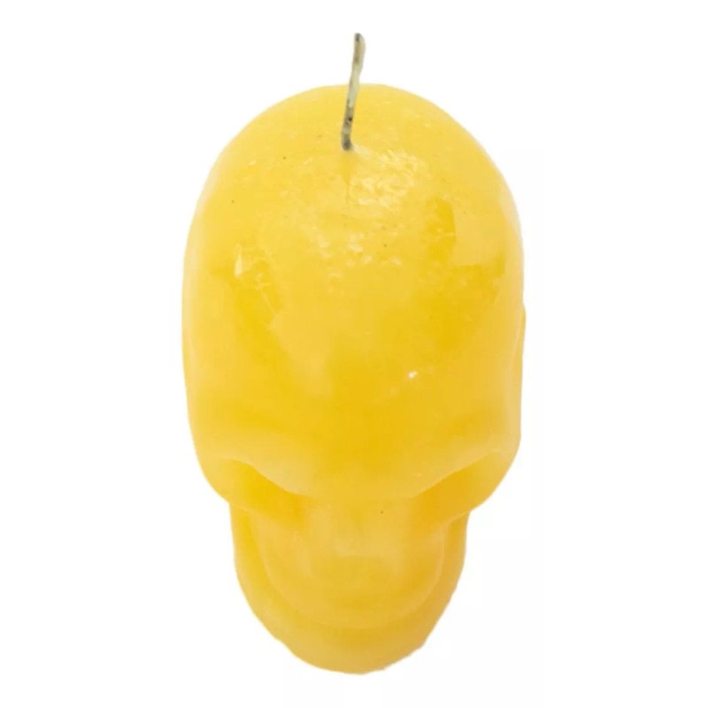 CEB Veladora De Cráneo Grande Amarillo