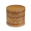 BambooMN Heavy Duty 100% Eco-Friendly Natural Bamboo Coasters - 3.75"