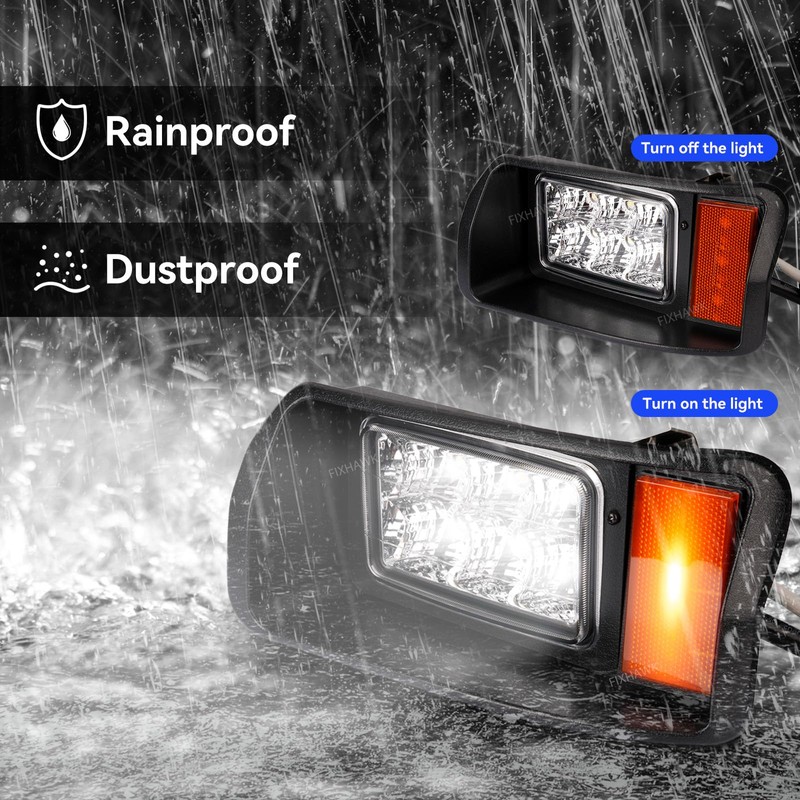 FIXHAWK Club Car DS LED Headlight Kit, Original Style Head