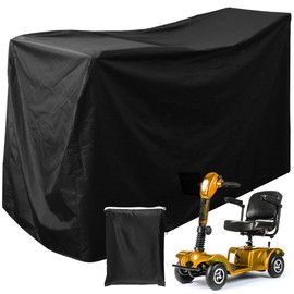 Heavy Duty Mobility Scooter Cover, 190D Oxford Waterproof Anti-UV Wheelchair Storage Cover, Anti Dust Motorbike Protector for Most Mobility Scooter(190X71X117cm)