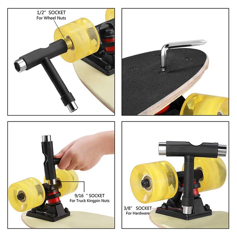 YEYIT Pack of 20 Multifunctional Skateboard Tool, 8 Pieces 608