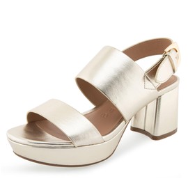Aerosoles Women's CAMILIA Heeled Sandal, Soft Gold PU, 8.5