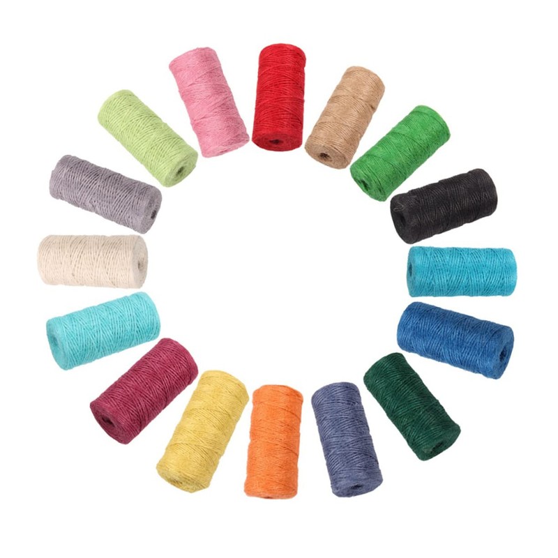 Operitacx Artificial Ribbon Jute Rope Room Decorations Twine for Wrapping