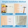 ALLisWE 8PCS Curtain Tie Backs Hooks Silver U Shaped Ball