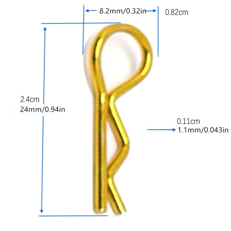 Universal 80x Durable Body Clips Body Pins For 1/10 RC