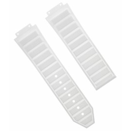 Ewatchparts 24-28mm Rubber Watch Band Strap With Clasp Compatible With H Hublot 44-48mm Big Bang Includes 4 Black Screws