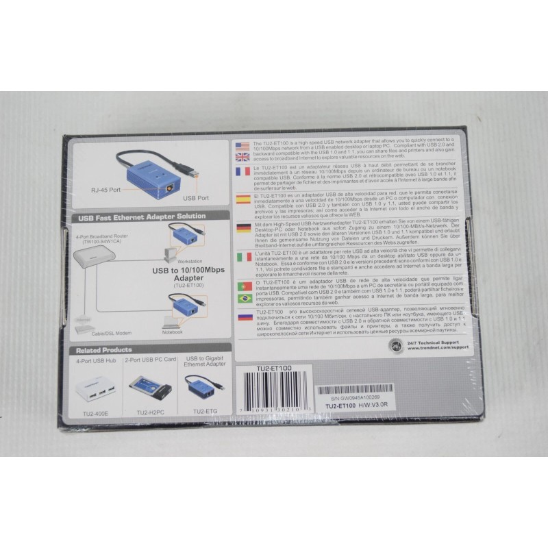 Trendnet TU2-ET100 USB to 10/100 Mbps Adapter