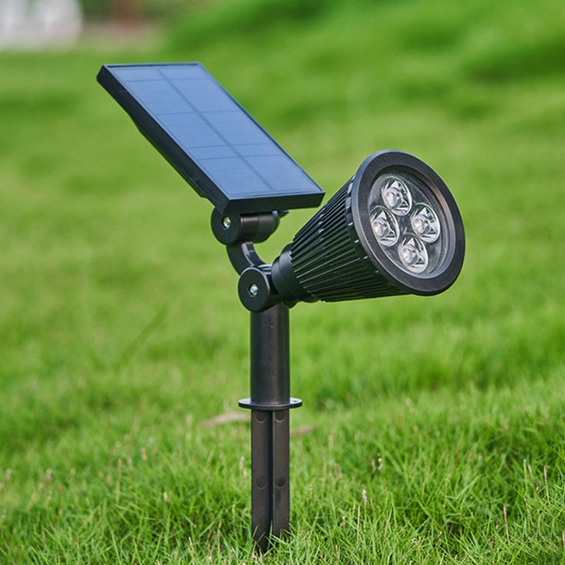 Solar Spotlight Waterproof 4LED Lawn Lights Landscape Lighting for Outdoor