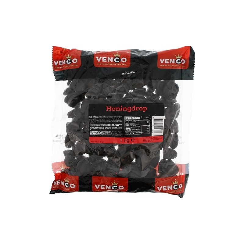 Venco Honey (Honingdrop) Licorice 2.2 Lb Bag - 1 kilo