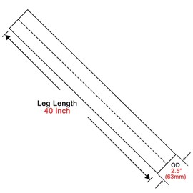 2.5 Inch Straight Pipe Stainless Steel T304 Tubing Piping 40 Inch Long 2.5" OD Tailpipe DIY Pipe, Pack of 2