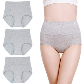 [VICHERIA] ショーツ レディース ハイウェスト 純綿 高通気性と伸縮性 女性 美形ショーツ 深ばき お腹まで包む 産後 骨盤 補正下着 2XL