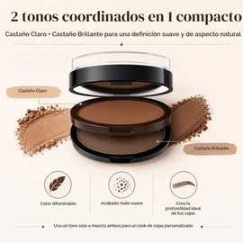 Double Colour Eyebrow Stamp Kit, Waterproof & Sweatproof Eyebrow Powder with 3 Pairs Reusable Stencil Shapes, Long-Lasting Tattoo Effect Eye Brow Stamps for Women (#01 Dark Grey + Light Brown)