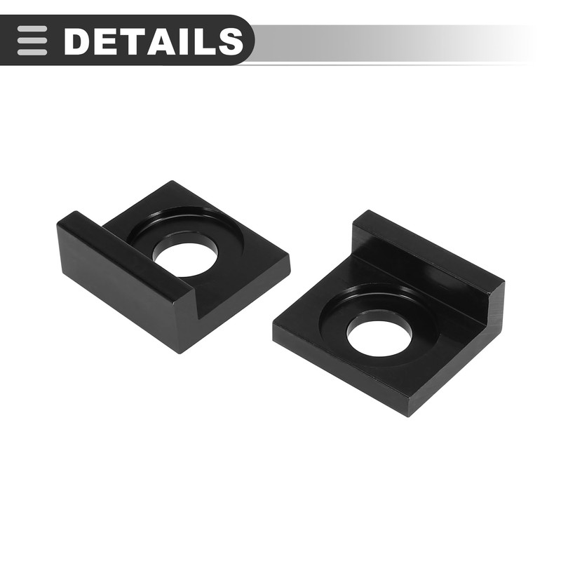 Motoforti Universal Chain Adjuster Block Tensioner, Metal, Black, 2 Pcs