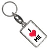 speecheese I Love Me Heart Keyring with Border for Self-Lovers,
